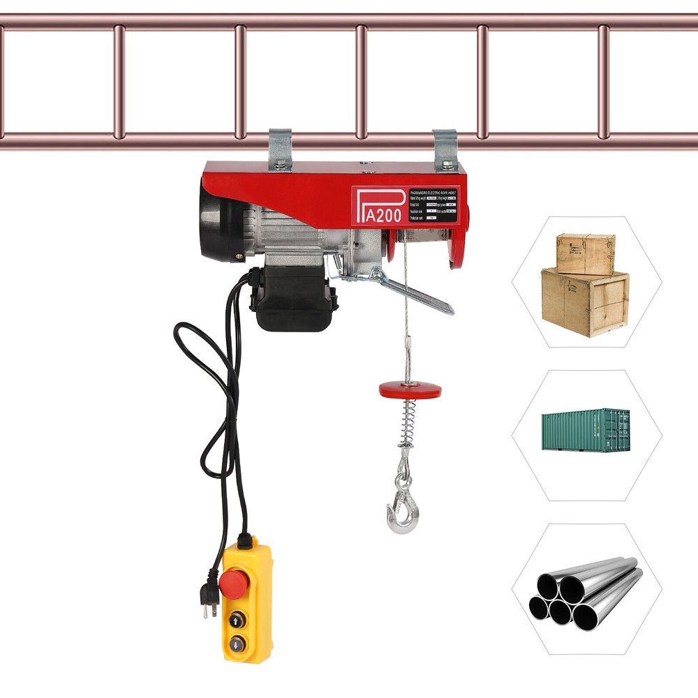 Electric Hoist Winch Engine Crane with Remote Control 110V