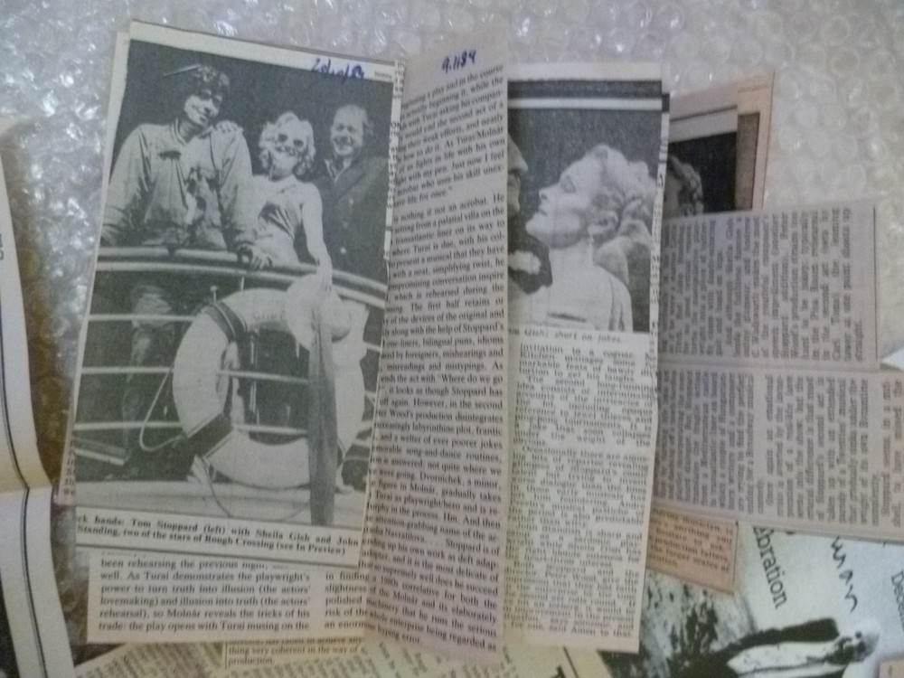 1985 National Theatre Programme+TICKET+Press Cutting & Flyer ROUGH CROSSING