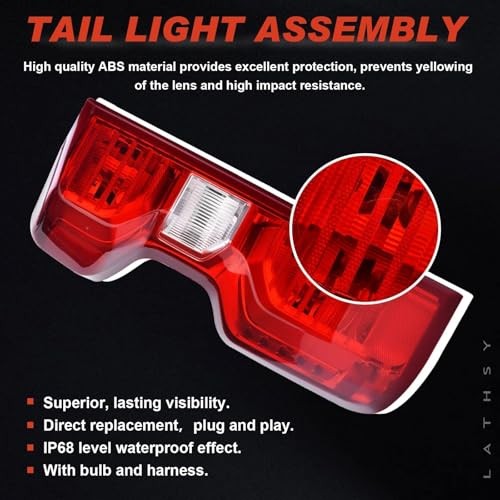 Halogen Tail Light Compatible With 2019-2024 Right Passenger Side Halogen Type