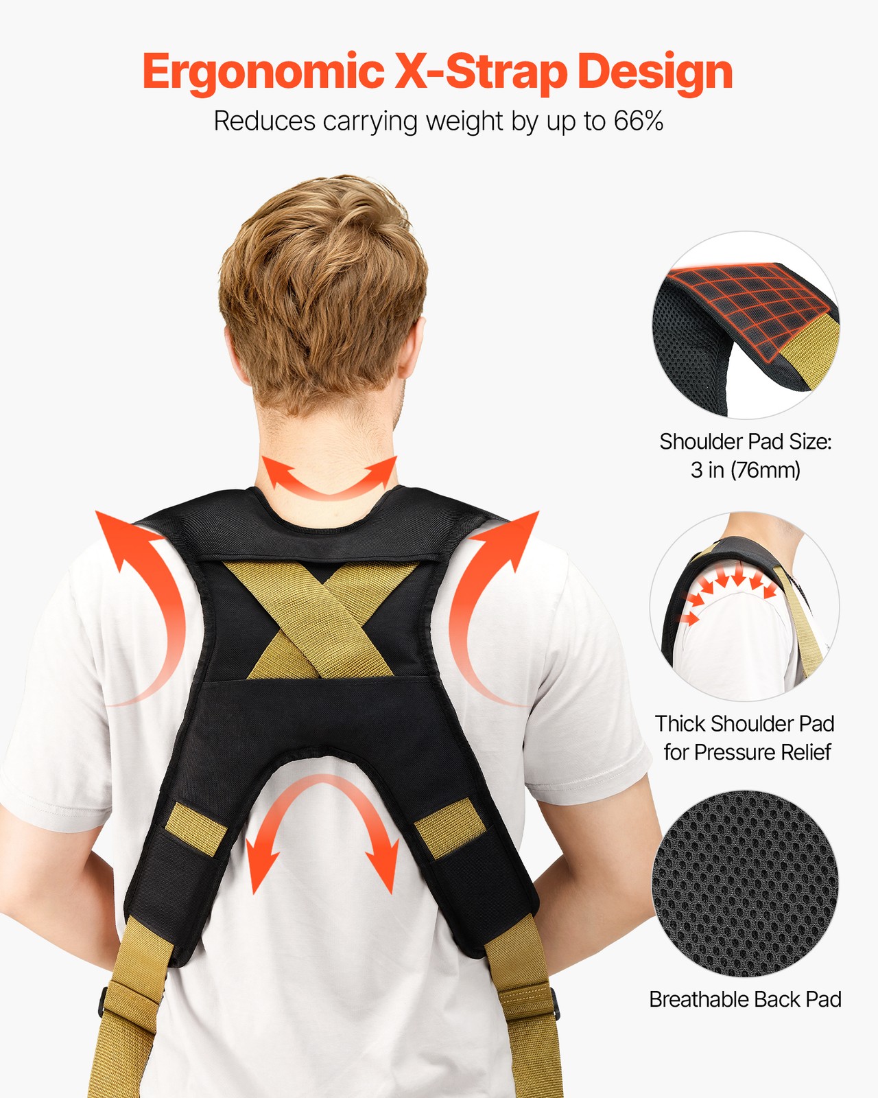 VEVOR Moving Straps Holds up to 1000 lbs 2-Person Lifting and Moving System