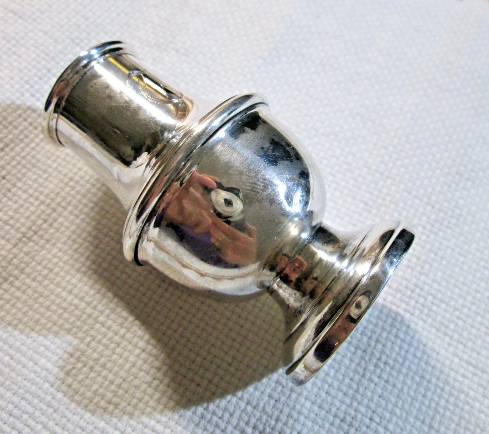 Antique Sterling RTH 136 Pedestal Salt and Pepper Shakers, Art Deco,30s,monogram