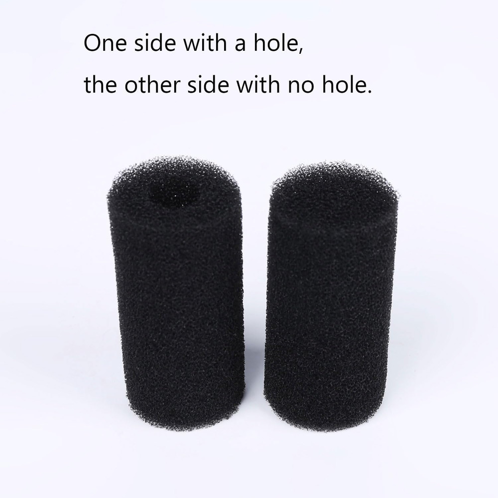 8 Pack Pre-Filter Sponge Aquarium Pre Filter Foam Rolls 0.6” Intake Replacement