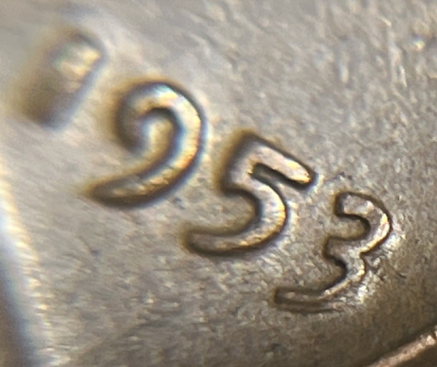 1953 Wheat Penny Error DDO Doubling In Date