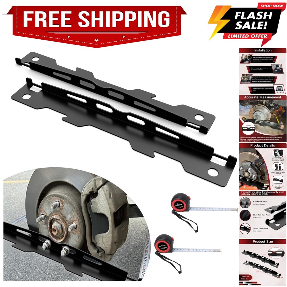 Wheel Alignment Tool Plates 2 Pack Toe Alignment Tool with 2 Measuring Tapes ...