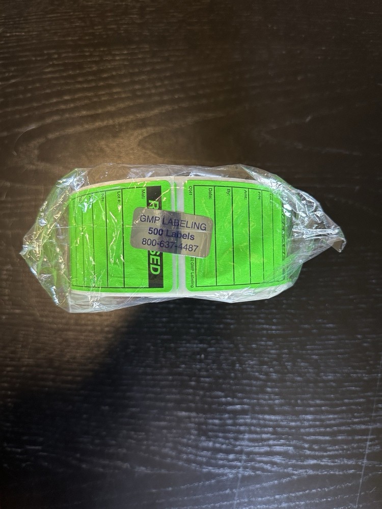 Released Quality Control Labels, Q041, GMP Labeling, 500/roll
