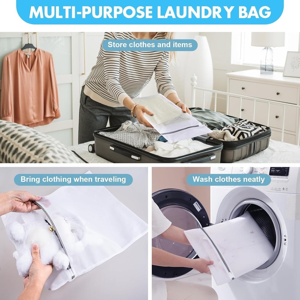 Delicate Care Mesh Laundry Bag Set - Efficient Washing and Storage Solution