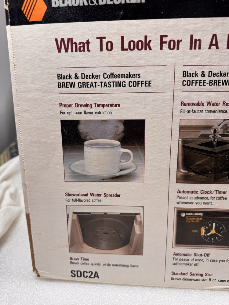 Black & Decker Spacemaker Under Cabinet Drip Coffee Maker SDC2A - Sealed