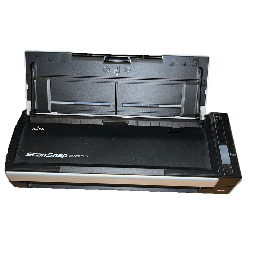 Fujitsu S1300 ScanSnap Document Scanner - No Power Adapter - Untested