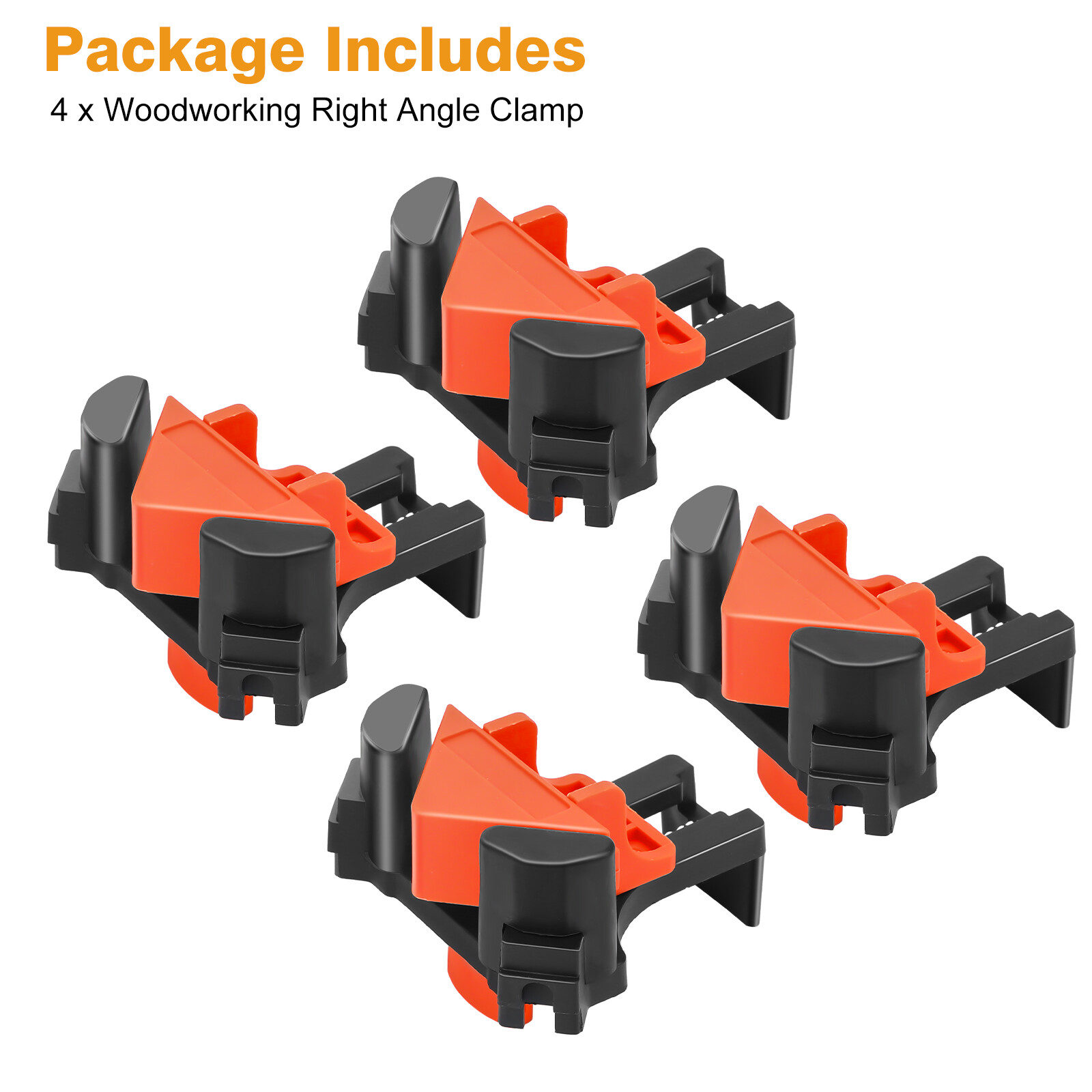 4 Pack 90 Degree Corner Clamp Adjustable Spring Loaded Right Angle Clamp Tool