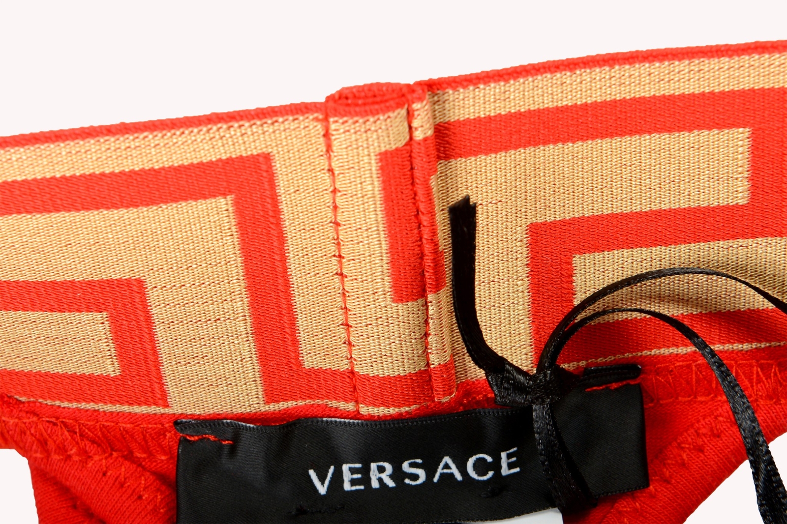 Versace Women's "Jersey Topeka" La Greeca Thong Panties Versace sz 5 US XL IT 46