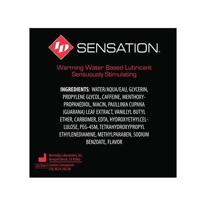 ID Lubricants Sensation Warming Water Based Personal Lube - 4.4oz