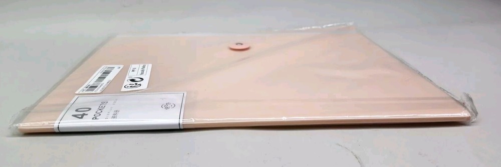 A4 40 Pocket Fixed Insert Cover Display Book Strong Quality, Pink
