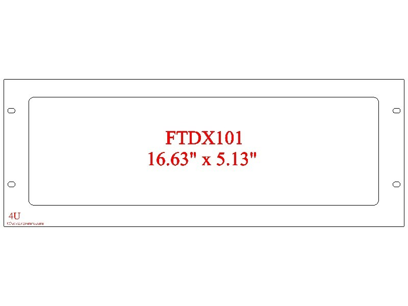 4U RACK MOUNT for YAESU FTDX101D with Options
