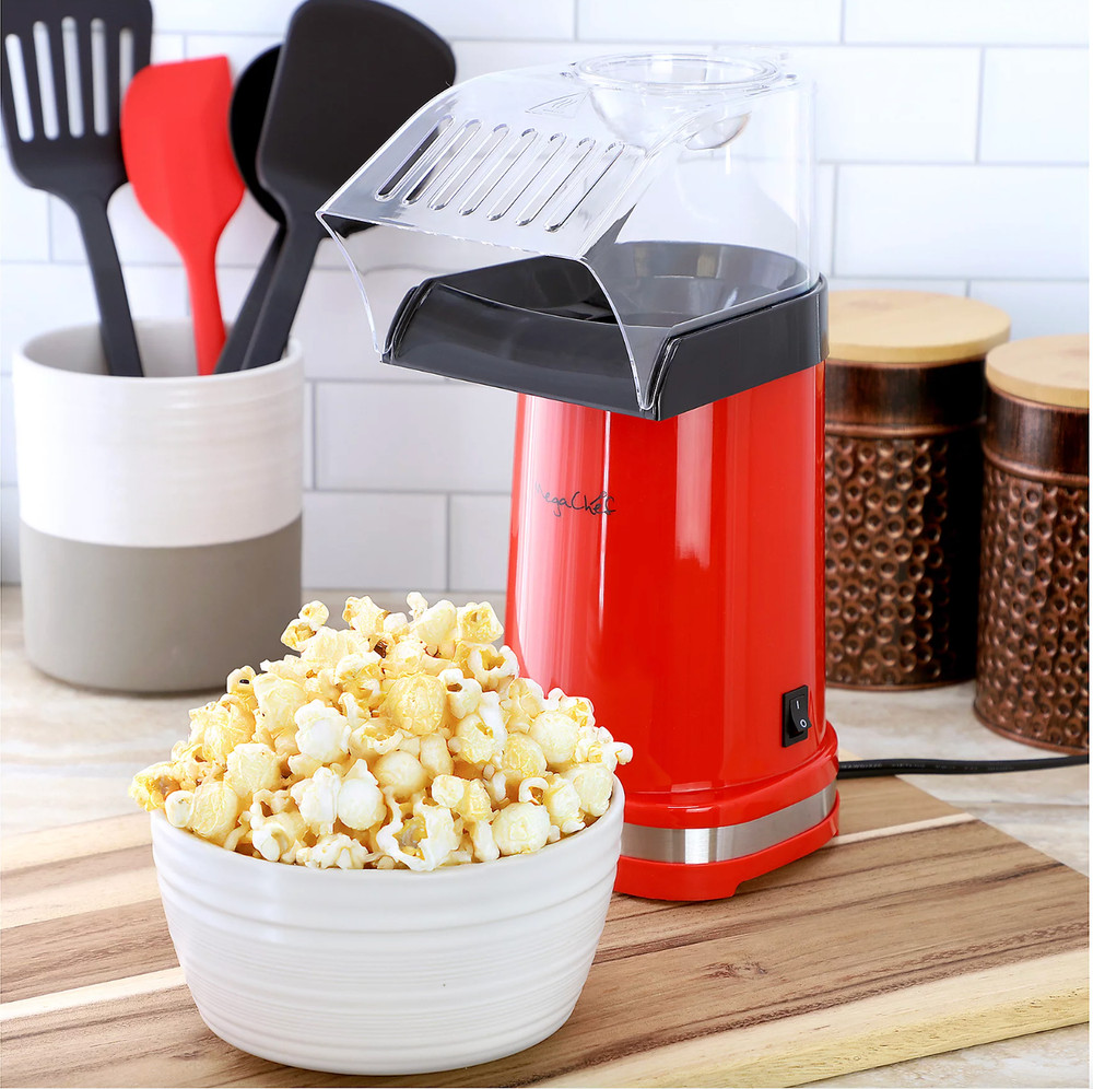 MegaChef Hot Air Popcorn Maker/Popper - RED