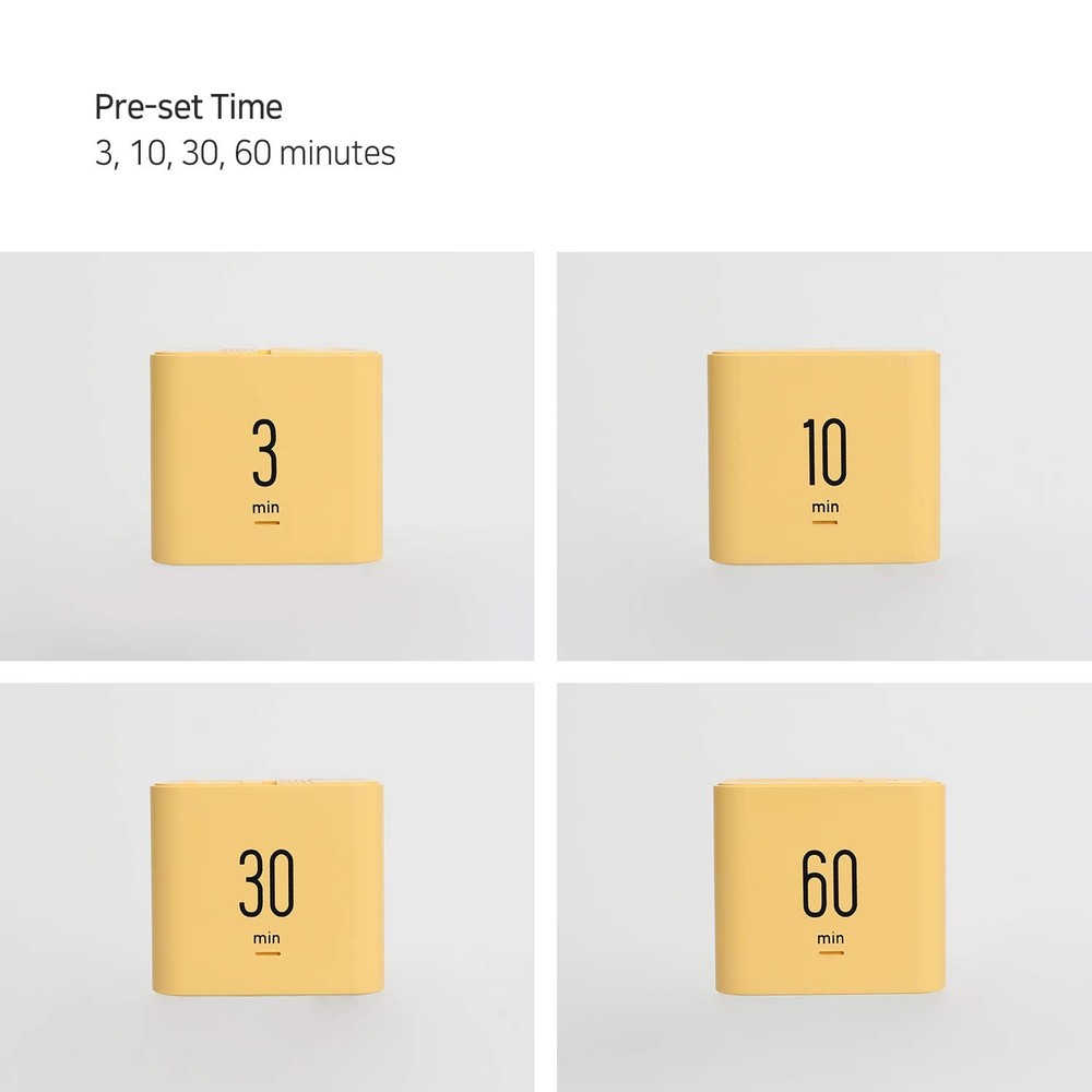 Multi Cube Timer Clock (Yellow), Rotating Flip Time Management Digital Clock ...