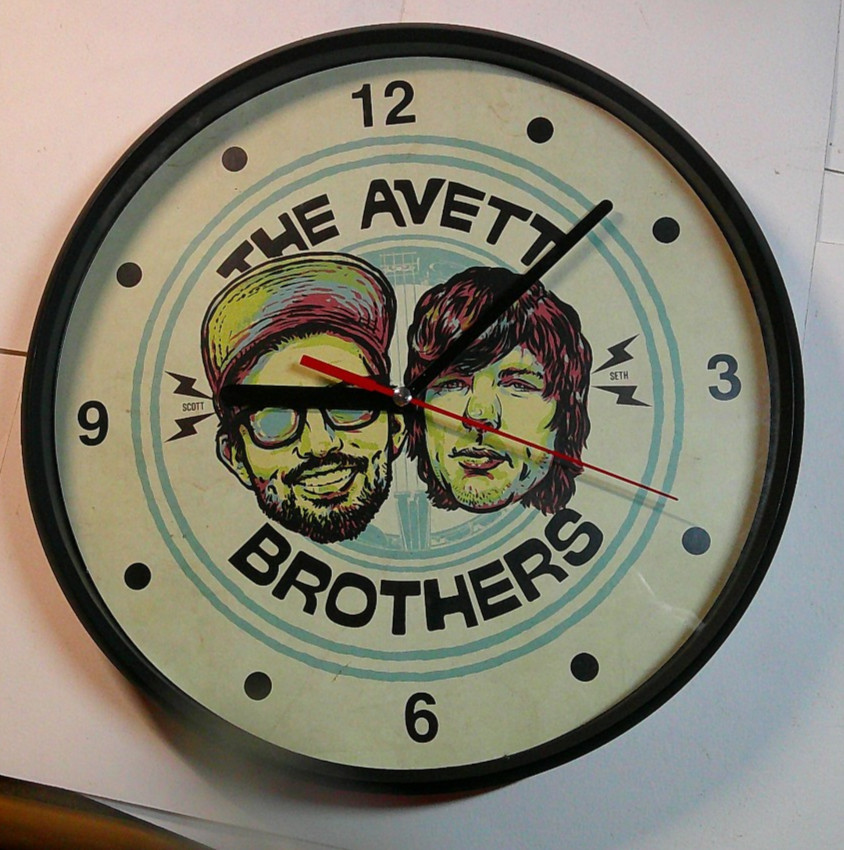 Scott & Seth Avett Brothers Plastic Quartz Wall Clock 9 3/4"