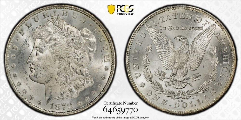 1878 CC Morgan Silver Dollar PCGS MS-64
