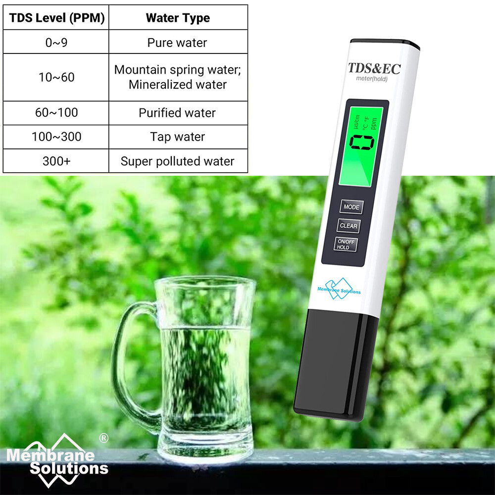 2PCS TDS Meter Digital Water Tester TDS,EC&Temperature Meter PPM Water Testing