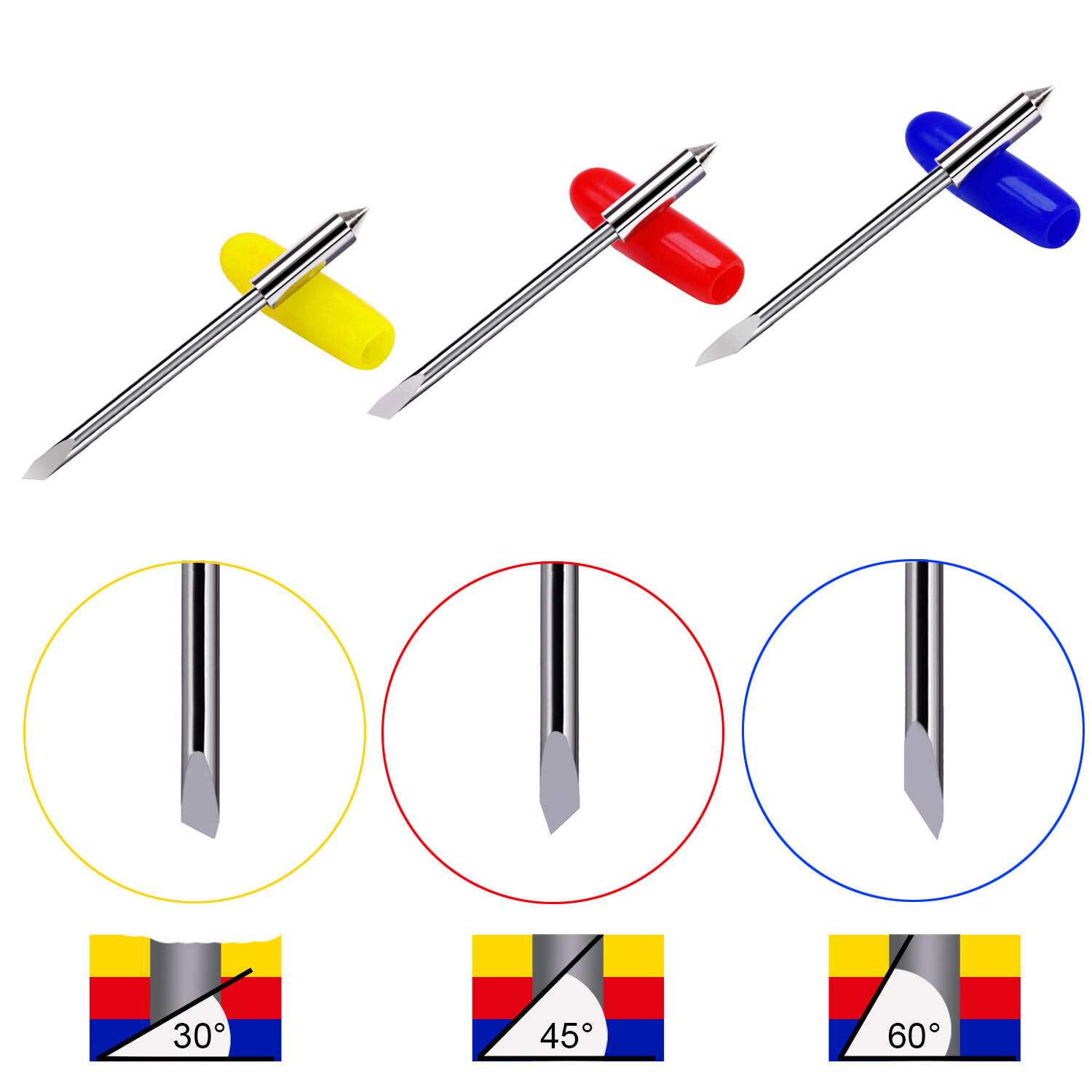 Graphtec Blade Holder Base with 30pcs Blade Vinyl Cutter Compatible CB09 CB09U