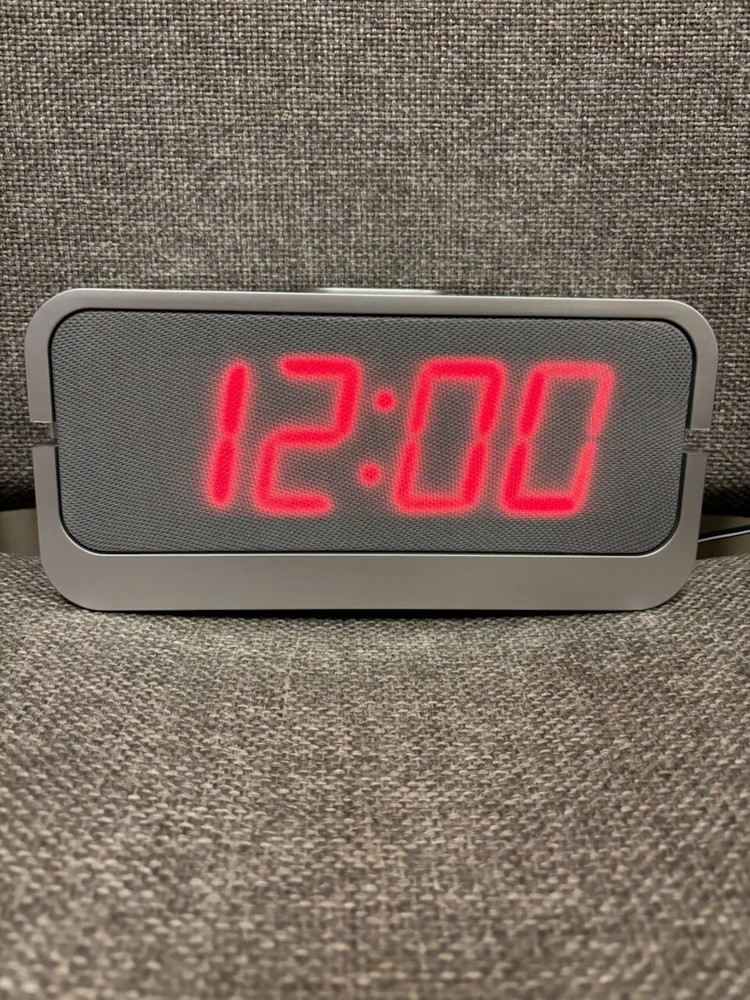 New Levenger Mesh Clock Radio Gray