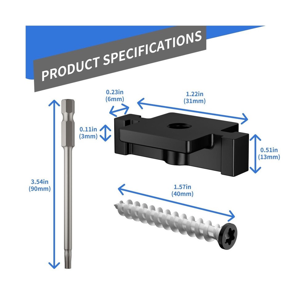 1000 PCS Hidden Deck Fasteners for Composite Decking,Nylon Deck Clips with 31...