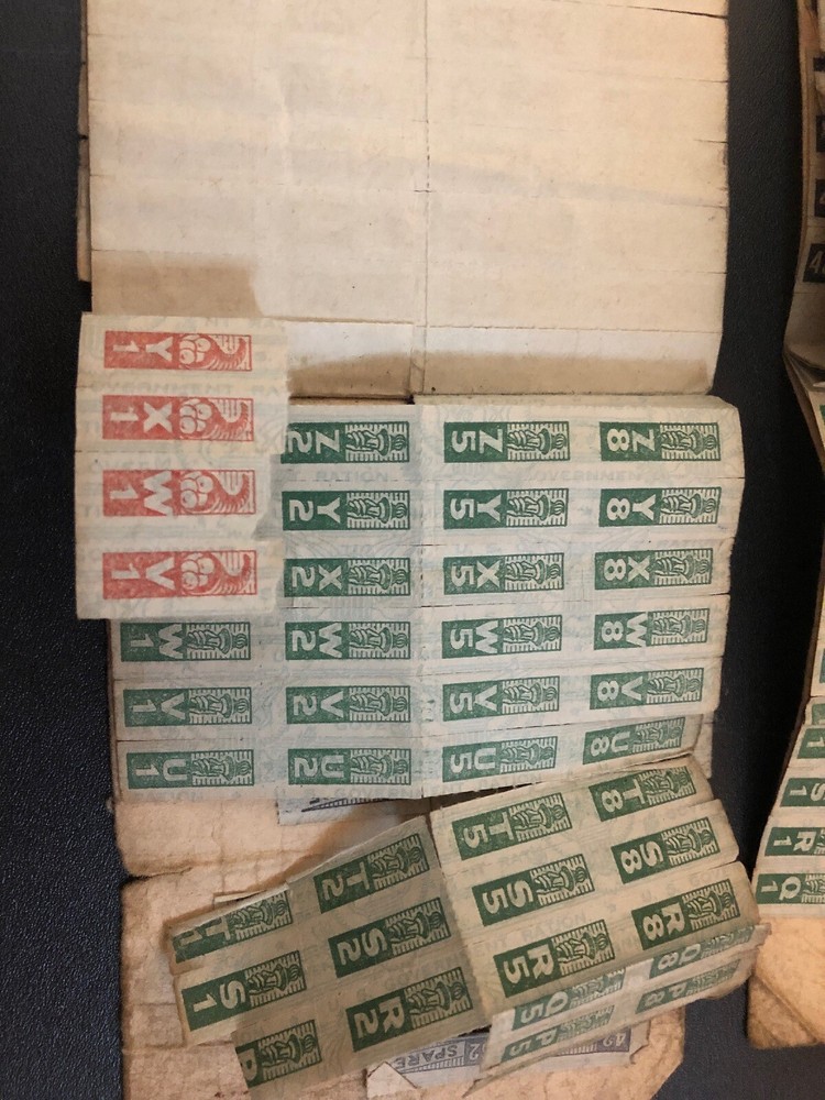 E WAR RATION BOOKLETS 1-#3 2-#4 WTH ORIGINAL STAMPS INSIDE!
