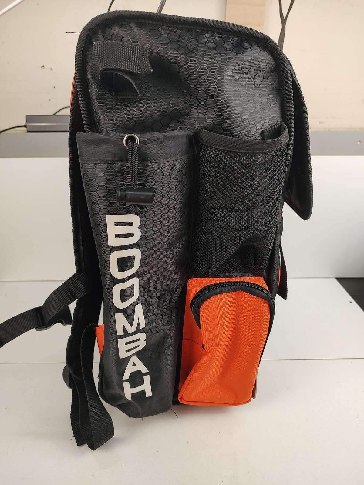 Boombah Baseball Equipment Backpack One Size Orange Black Bat Pack Gear Logo