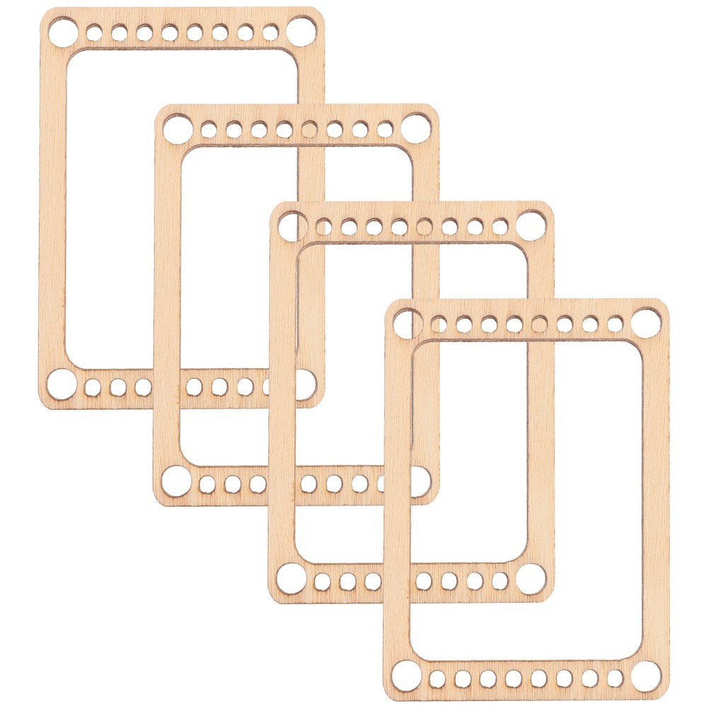 4 Pcs Square Weaving Card Small Frame Knitting Board Handcraft Tools