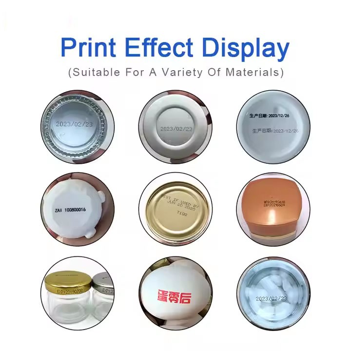 Desktop inkjet printer prints bottle QR code, batch number, production date