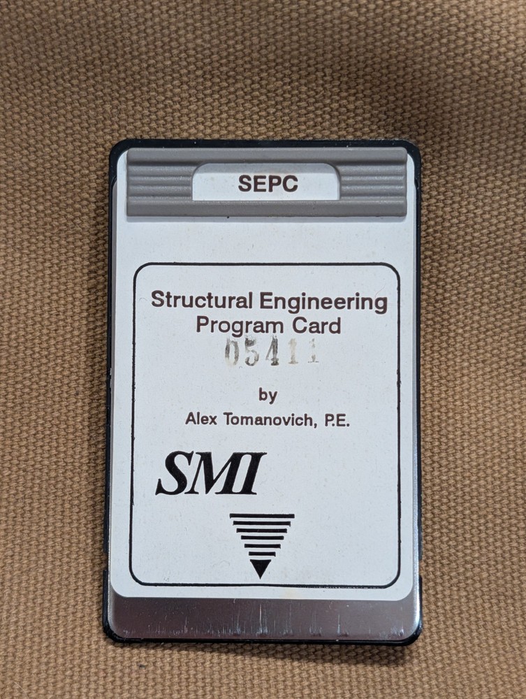 SMI HP 48GX Structural Engineering Program Card SEPC