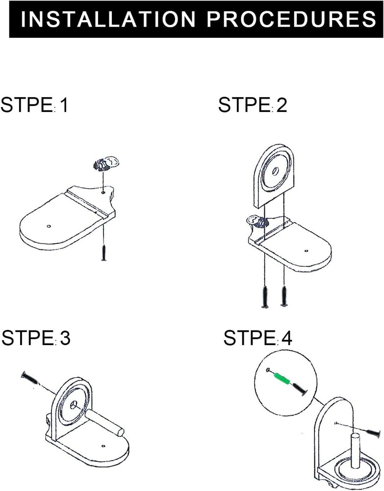 Black Solid Wood Wall Mounted Pool Table Cone Chalk Holder Accessory