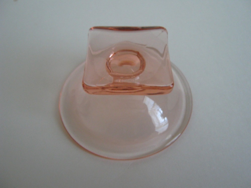 FOSTORIA FLARED PINK GLASS NUT CUP/OPEN SALT CELLAR, c1925