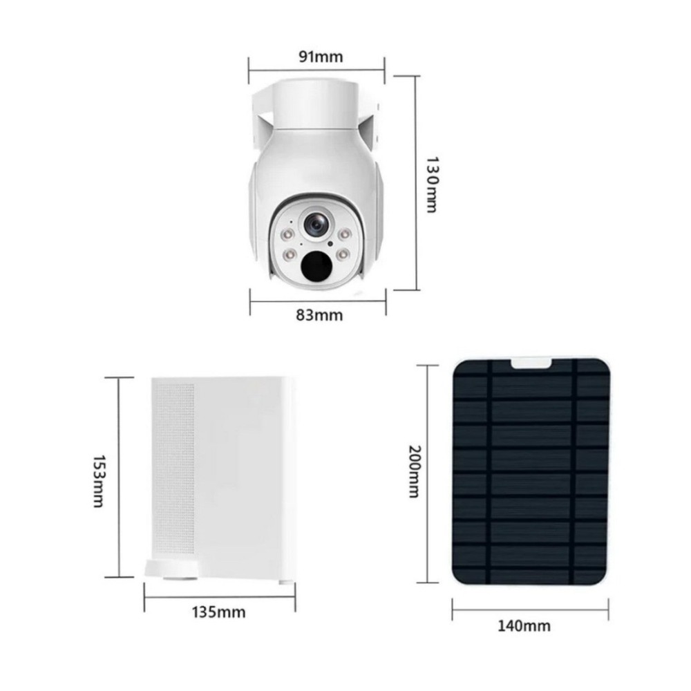 Solar Battery Powered Wireless Security Camera System Outdoor Wifi IP Camera PIR