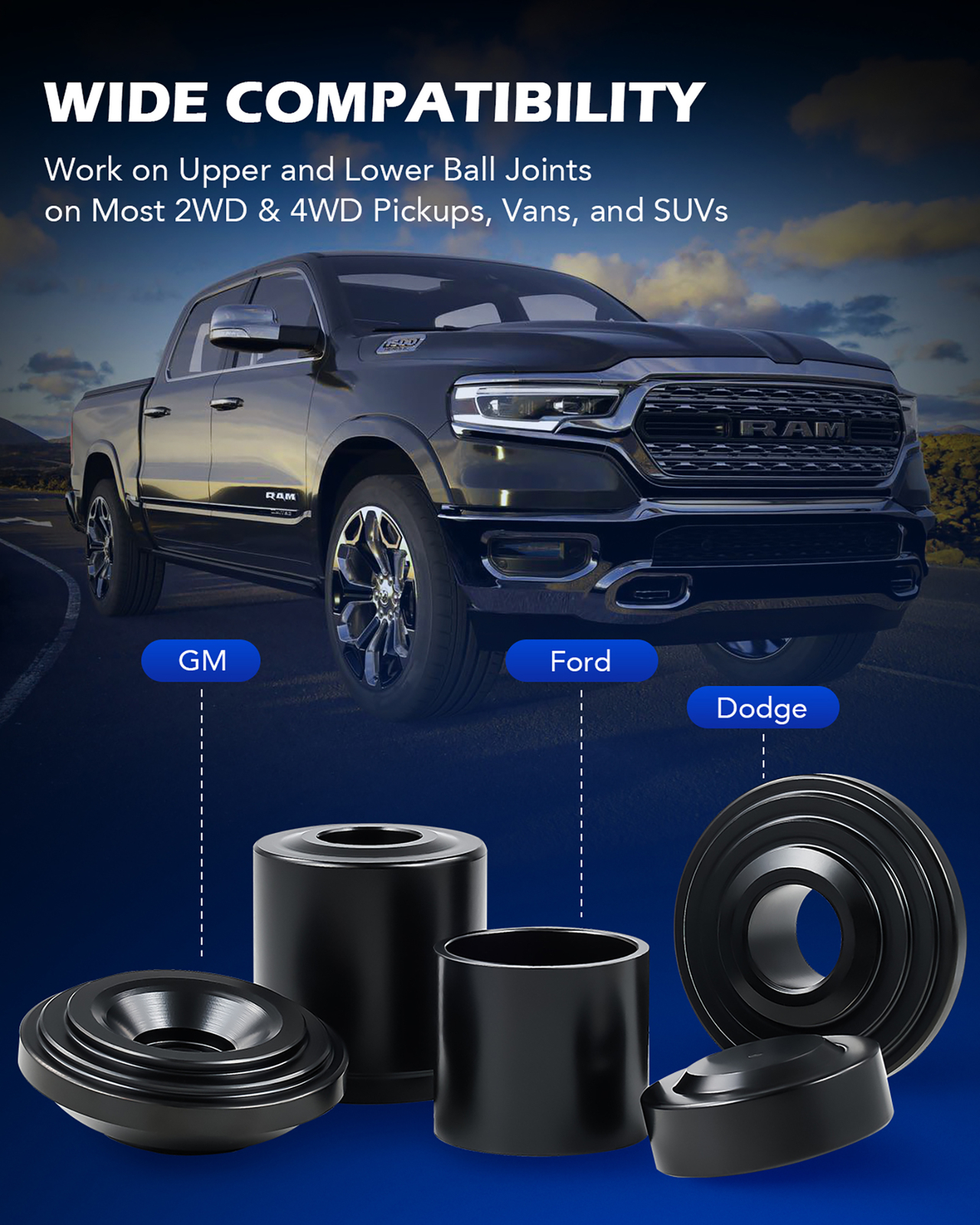 21Pcs Auto Ball Joint Press U Repair Removal Installer Tool & Master Adapter Kit