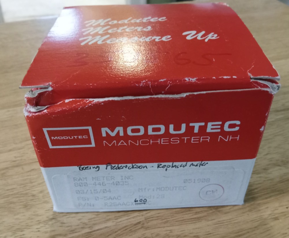 Modutec R2SAACX600C 2S Panel Meter 0-600 AC Amperes