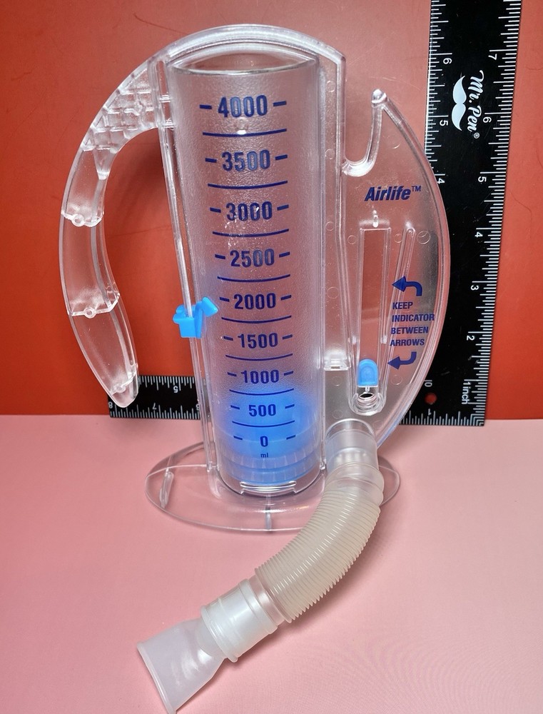 AirLife Incentive Spirometer Milliliter Lung Exercise Device