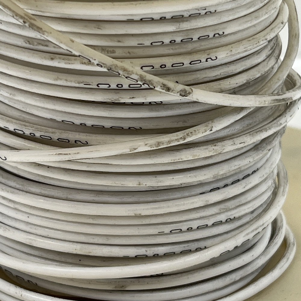 (100ft) 16AWG Stranded White Hook-Up Copper Wire 200°C 200C