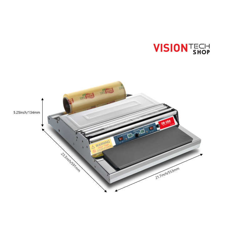 VisionTechShop 20Inch/500mm Food Wrapping Machine Film Wrapper for Food Package