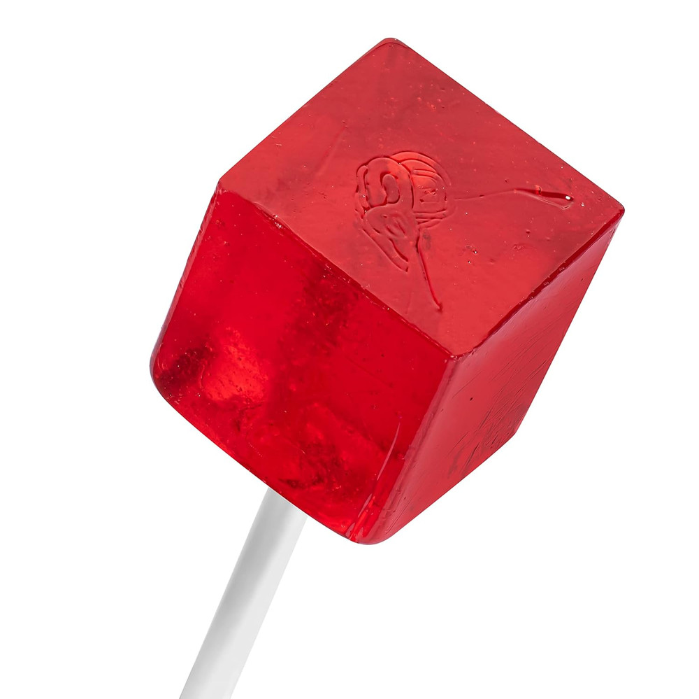 - Red Square Pops - 24 Pack - Cinnamon Flavored Lollipops