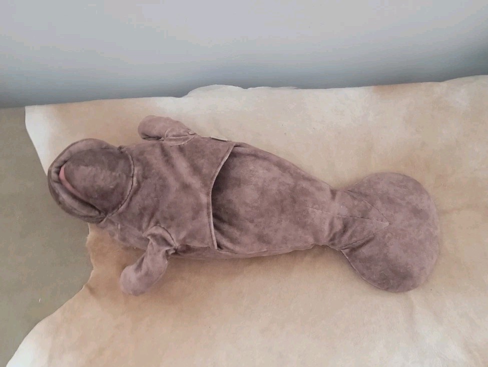 Folkmanis Manatee Hand Puppet, Gray, 20"