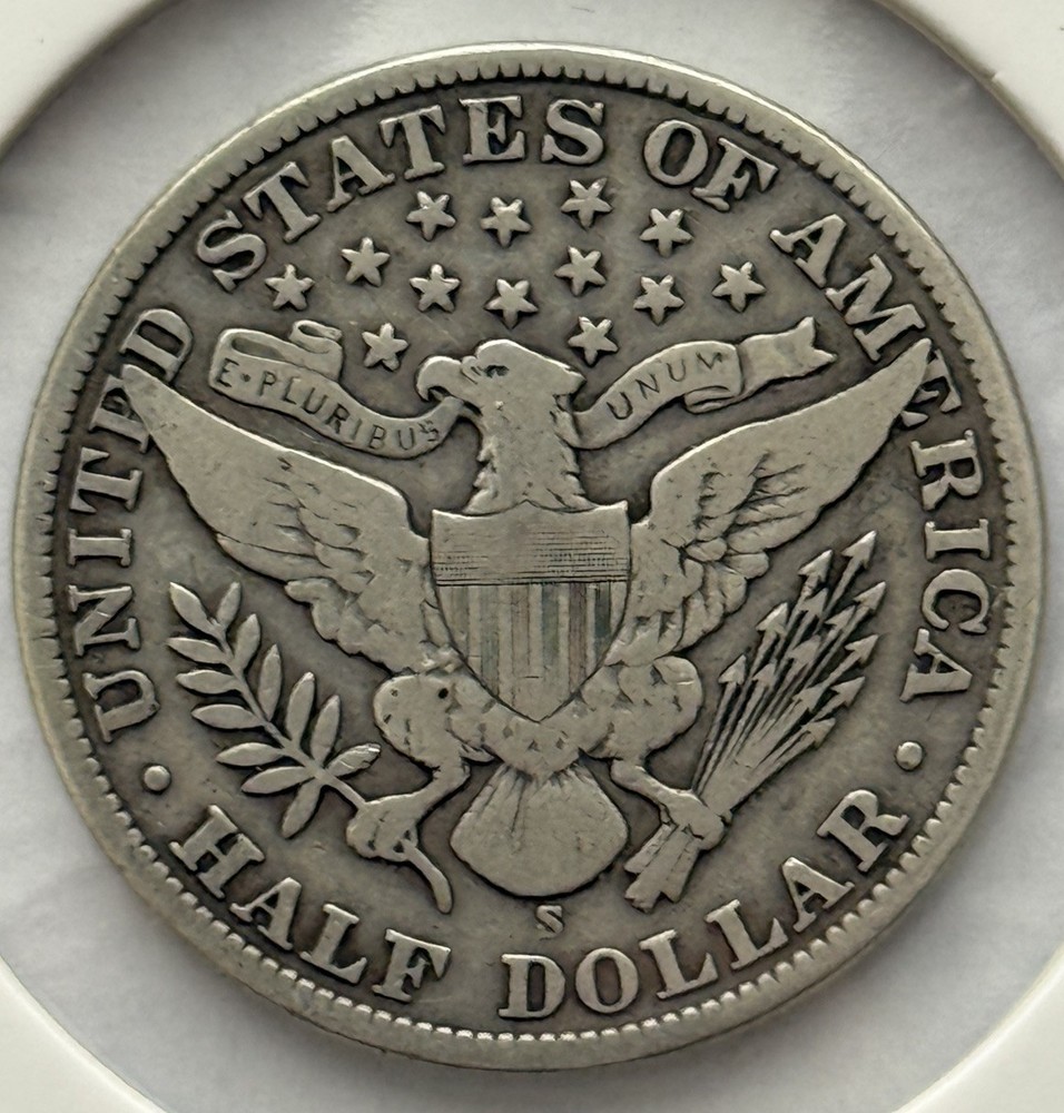 1910 S Barber Half Dollar VF