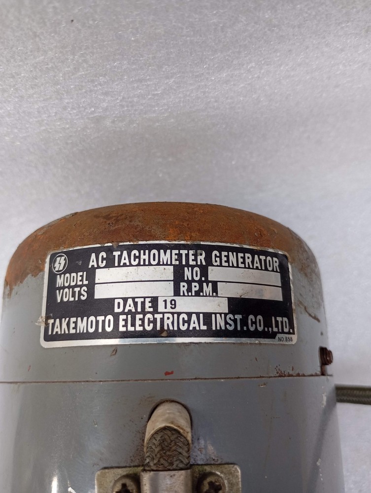 TAKEMOTO ELECTRICAL INST. CO. AC TACHOMETER GENERATOR