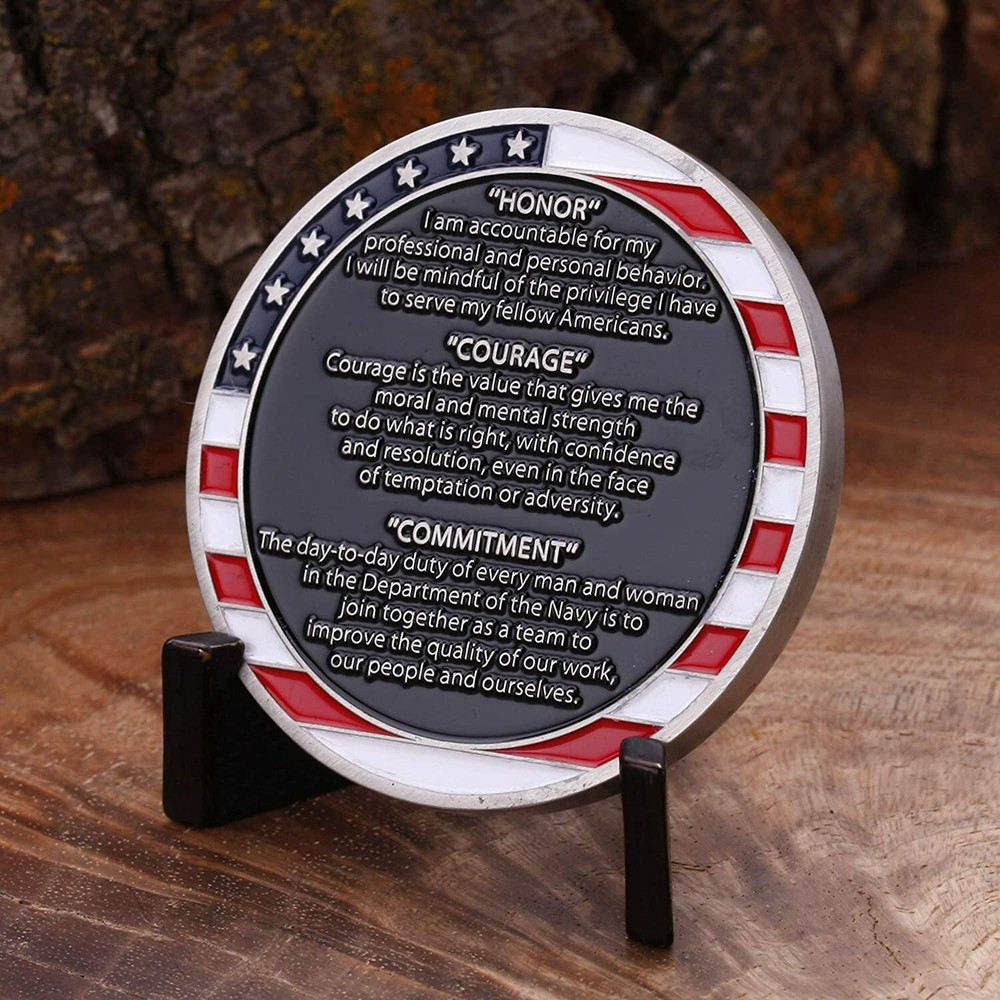 United States Navy Core Values Challenge Coin