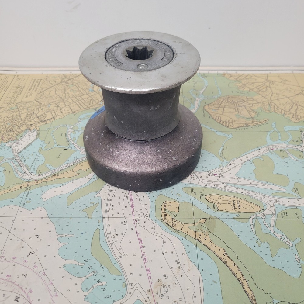 Barlow #18 Single Speed Silver Anodized Winch, Bronze Shaft