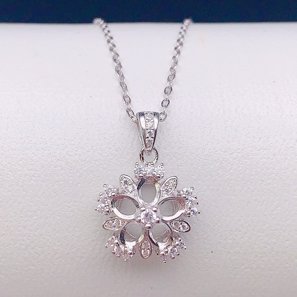 Silver 925 pendant empty setting, DIY blank setting YD94