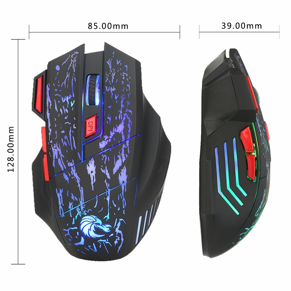 X2 Pro Computer Video Gaming PC Keyboard Game Panel Keypad LED + Color DPI Mouse
