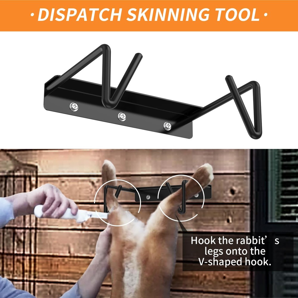 Heavy Metal Rabbit Dispatch Dislocator & Skinning Tool Set – Cervical Dislocatio