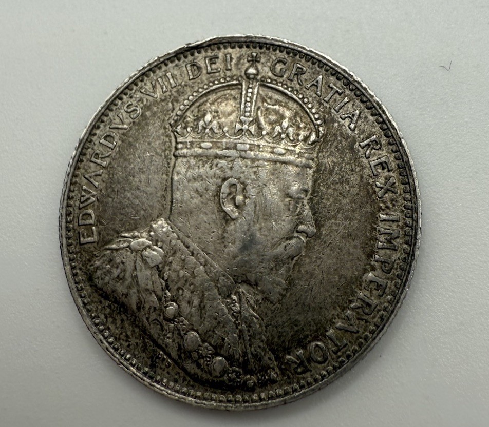 1910 25 Cents Canada XF40+