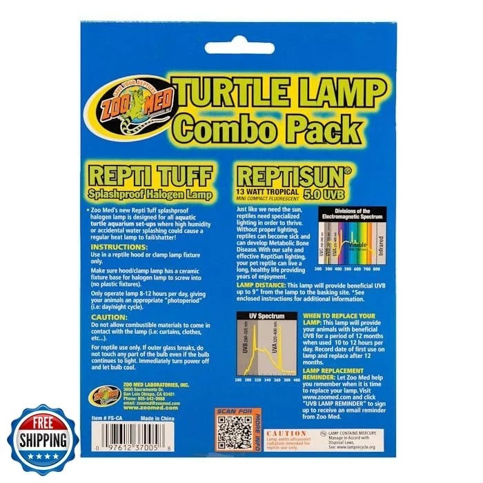 ZOO MED TURTLE LAMP COMBO PACK | One combo pack box | item #FS-CA