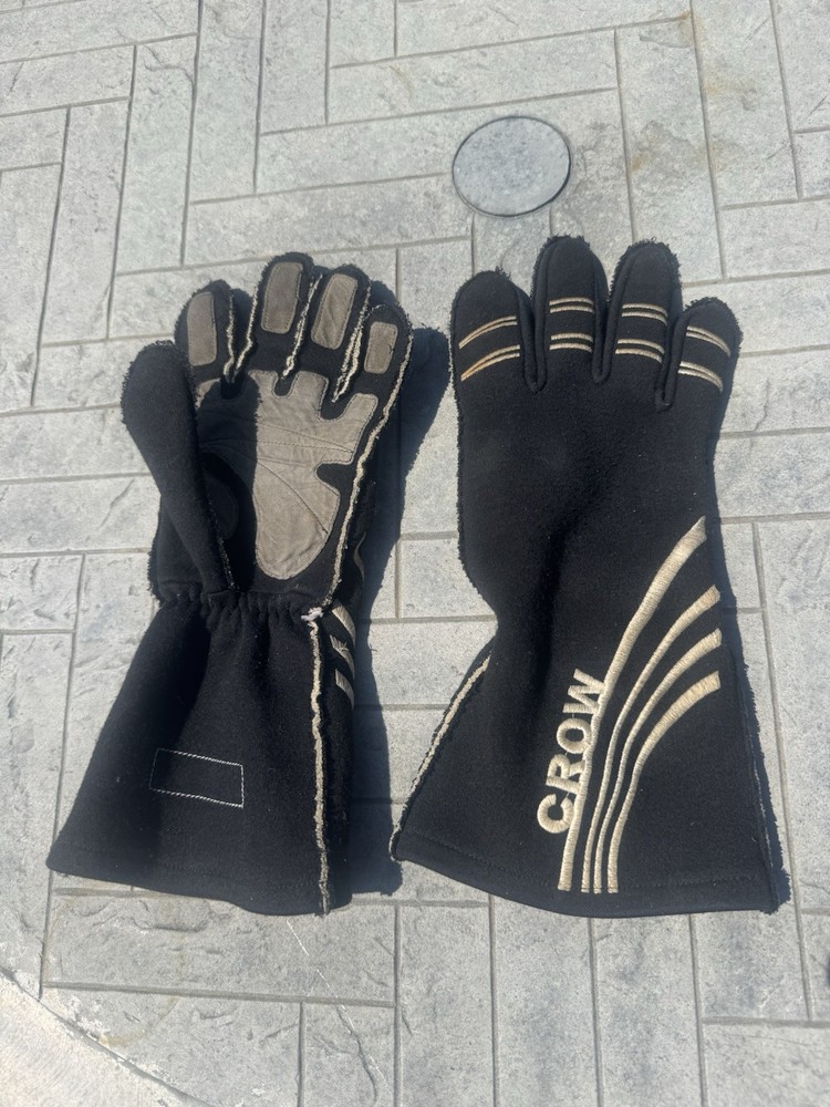 Crow Large Racing Gloves
